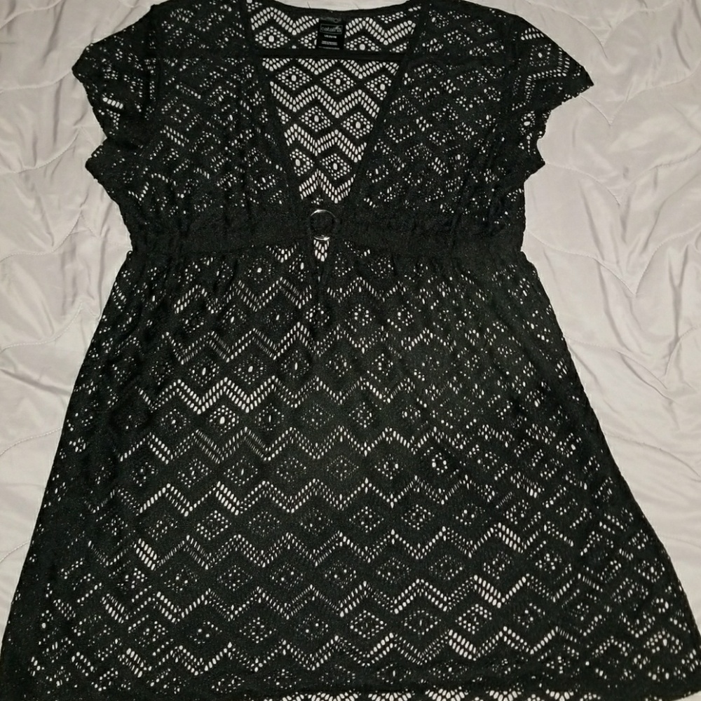 🆕️☀️Sexy Black Mesh Swim Cover Dress🖤